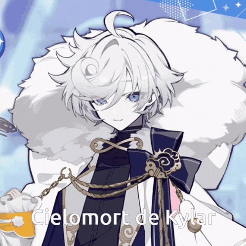 cielomort de kylar is written on a cartoon character