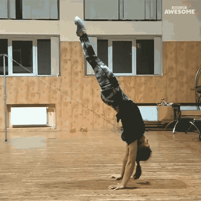 Hand Stand Focus GIF - Hand Stand Focus Stunts GIFs