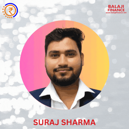 a man with the name suraj sharma on his face