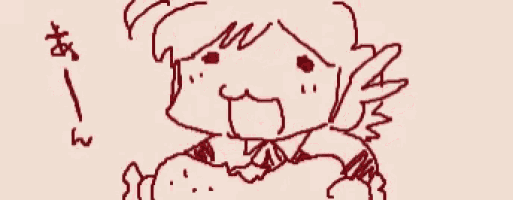 a close up of a drawing of a person 's face with red eyes .