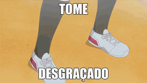 a picture of a girl with the words tome desgracado written on it