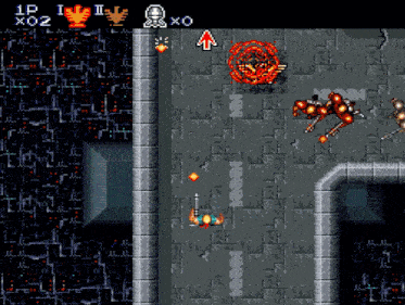a video game is being played with 1p ii x02 and a red arrow pointing up
