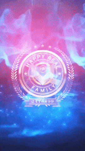 a logo for the happy real family with the number 2476899
