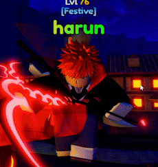 a character in a video game has the name harun on the screen