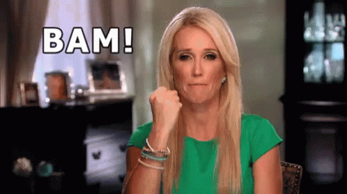 Bam - Real Housewives GIF - Real Housewives Fist Pump Bam GIFs
