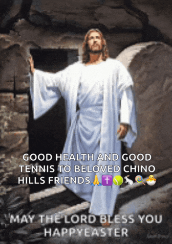 a painting of jesus standing in front of an open tomb