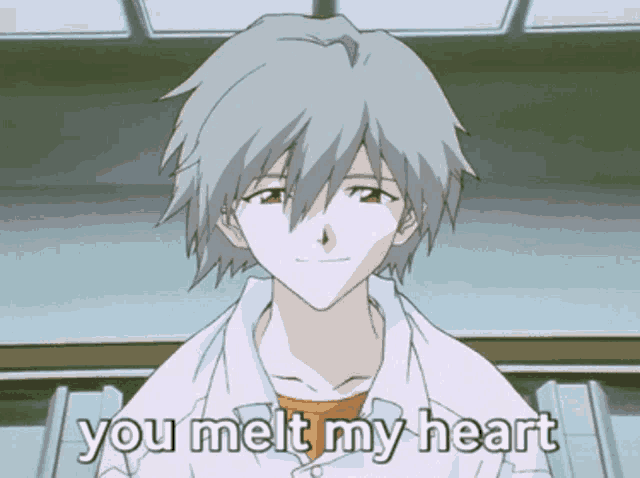 a picture of a boy with the words you melt my heart