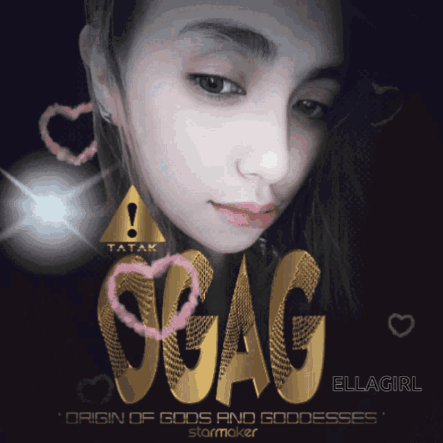 a poster with a girl and the word ogag