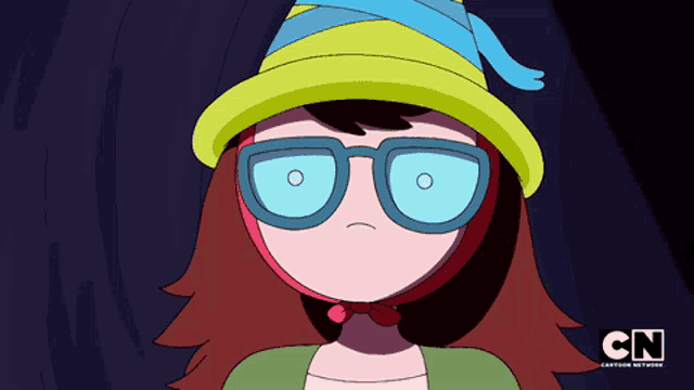 a cartoon character from cartoon network is wearing glasses
