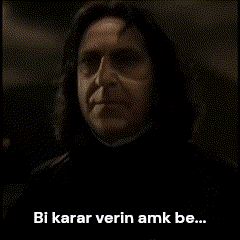 a black and white photo of a man with the words bi kara verin amk be below him