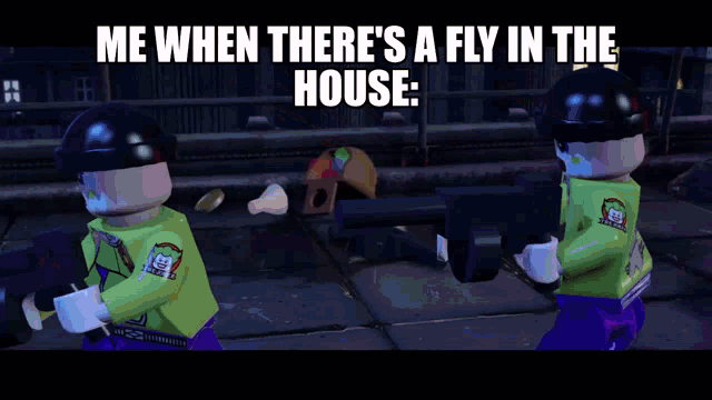 Me When There Is A Fly In The House Fly GIF - Me When There Is A Fly In The House Fly Lego GIFs