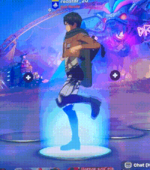 a person in a video game is standing in a glowing sphere .
