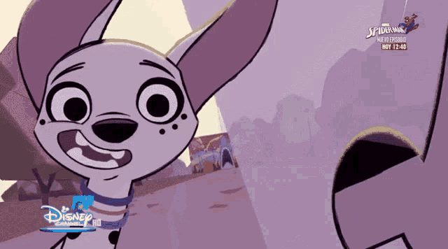 a cartoon of a dalmatian with a disney logo on the bottom