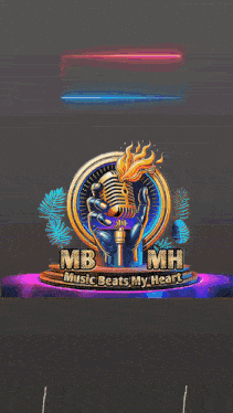 a poster that says ' music beats my heart from mbmh family ' on it