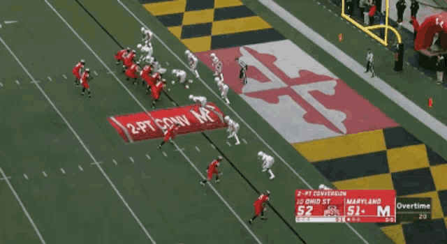 a football game between maryland and ohio state
