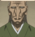 a close up of a man 's face with a long nose