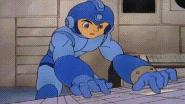 Mega Man Capcom GIF - Mega Man Capcom Typing GIFs