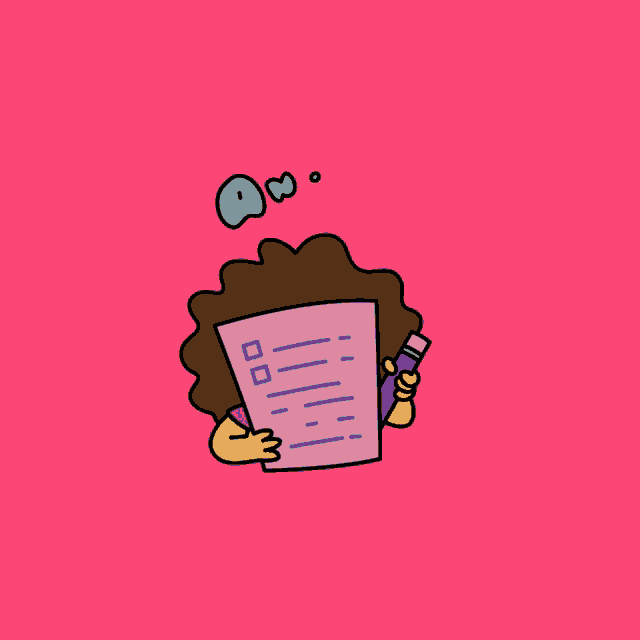 a cartoon of a girl holding a pencil and a piece of paper with the words " metas novas " below her