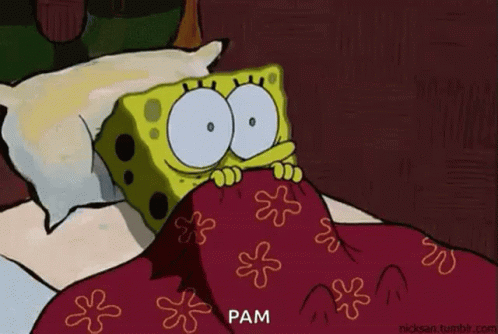 Scared Sponge Bob GIF - Scared Sponge Bob Cant Sleep GIFs