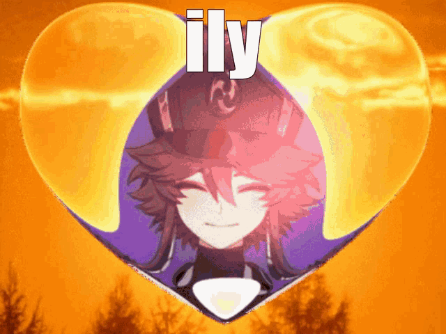 a picture of a girl in a heart with the word ily written on it