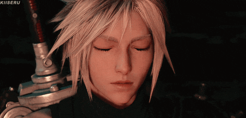 a close up of a person 's face with the name kiiseru on the bottom left