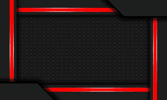 a black background with a red border and a hexagon pattern .
