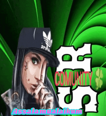 a cartoon of a woman wearing an adidas hat says community