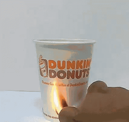 Burning Styrofoam GIF - Batman Dunkindonuts Cup GIFs