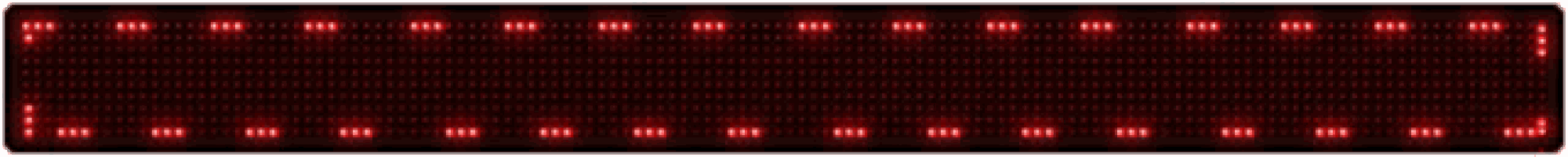a red led sign that says welcome on a white background