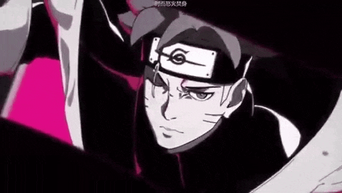 a close up of a cartoon character wearing a headband and a mask .