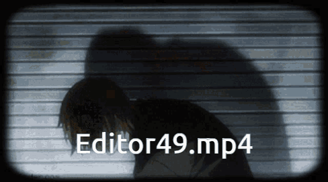 a shadow of a person with the words editor49.mp4 below