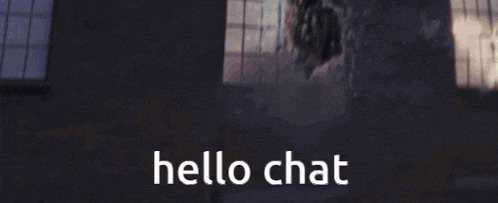 a screenshot of a video with the words hello chat