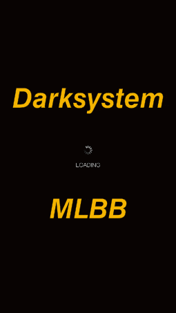 a black background with the words darksystem and mlbb