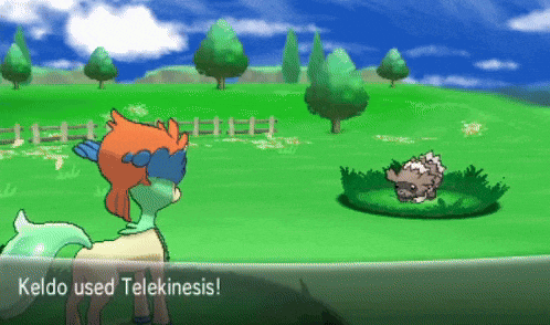 keldo used telekinesis in a video game scene