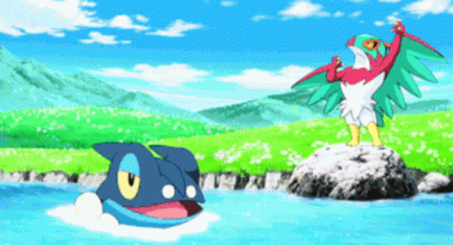 Frogadier Swimming GIF - Frogadier Swimming Pokemon GIFs