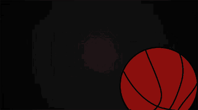 a black background with the word hoops and a basketball