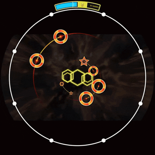 a colorful circle with a star in the middle that says ' 100,000 '