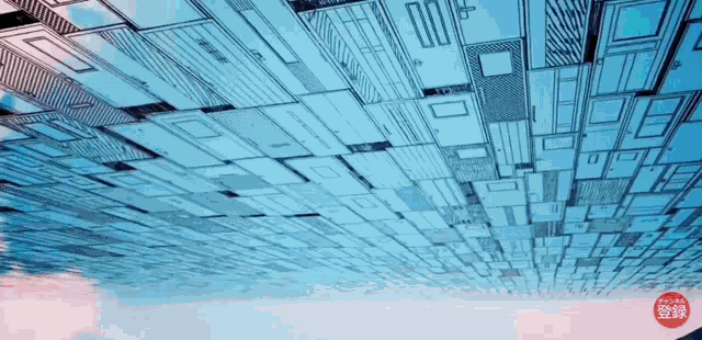 a ceiling with a red circle that says channel