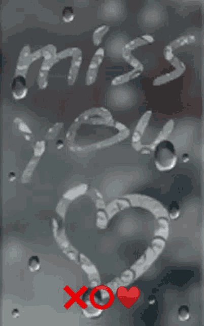 a drawing of a heart and the words miss you