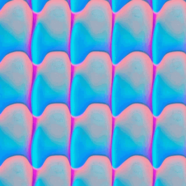 a seamless pattern of blue and pink colored waves