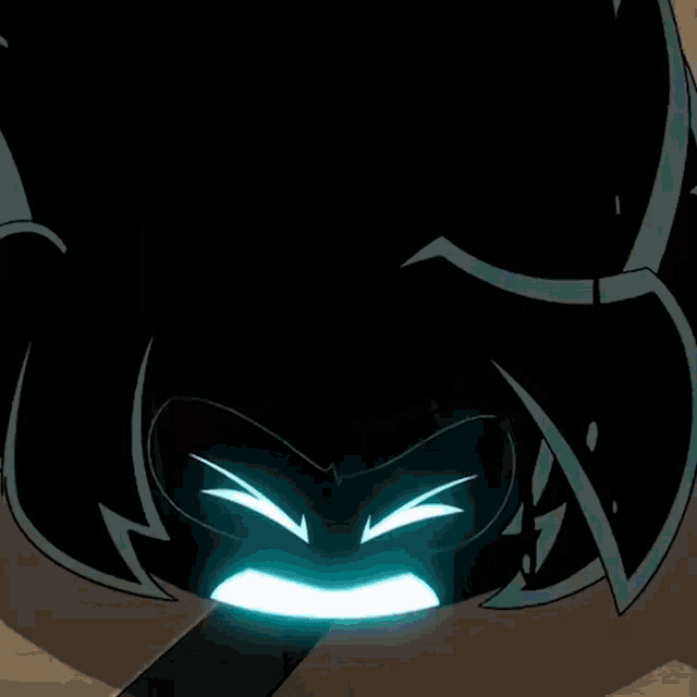 a close up of a cartoon character with a lightning bolt coming out of his eyes