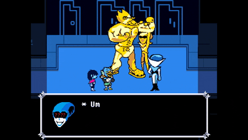 a group of cartoon characters standing next to each other on a stage
