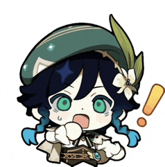 a cartoon character wearing a hat with a flower on it and a surprised expression .