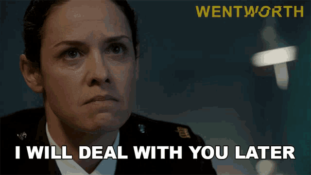 a poster for wentworth shows a woman in uniform
