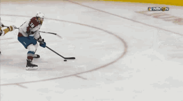 a hockey game is being shown on nbc