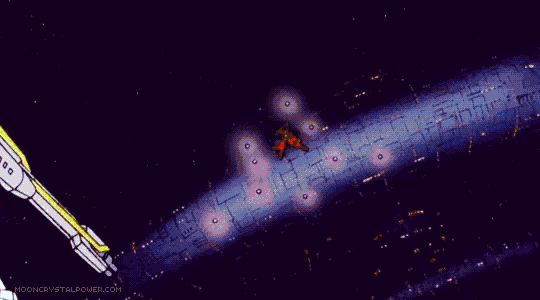 a cartoon robot is flying through space with two jets coming out of it 's back .