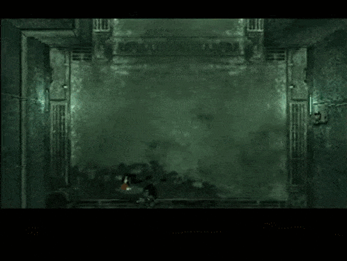 a video game character is walking down a hallway with the words `` so what do you think '' written on the bottom .