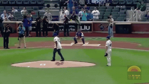 a baseball game is being shown on a television screen
