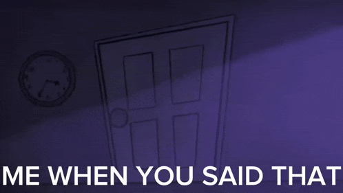 a uno card with two arrows on it and the words me when you said that
