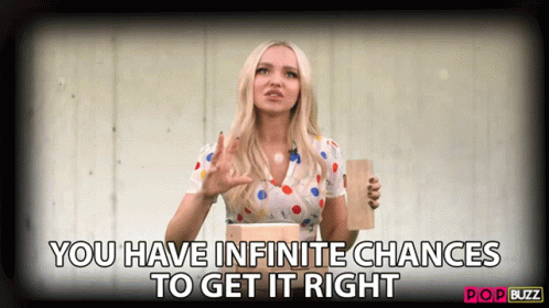 You Have Infinite Chances To Get It Right Dove Cameron GIF - You Have Infinite Chances To Get It Right Dove Cameron Popbuzz GIFs
